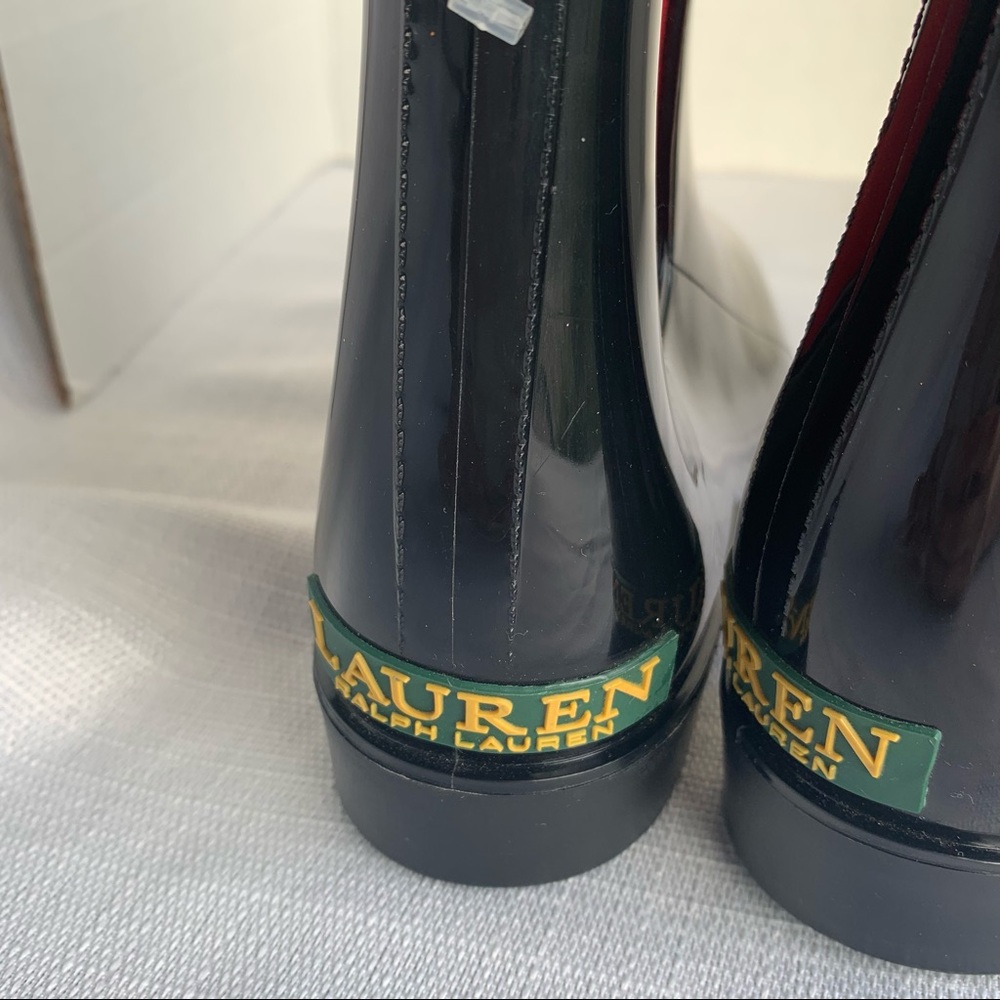 Lauren Ralph Lauren | Black/Bright Tally Rain Boots Size 7. - Picture 7 of 12